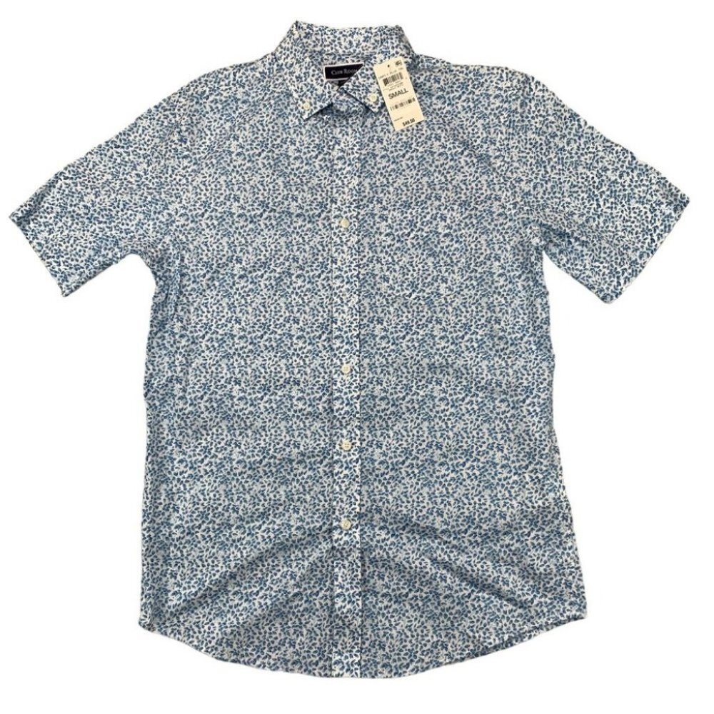 Club Room Men's Micro Leaf-Print Shirt Size S
